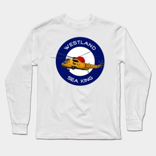 Westland Sea King Search and rescue helicopter in RAF roundel Long Sleeve T-Shirt